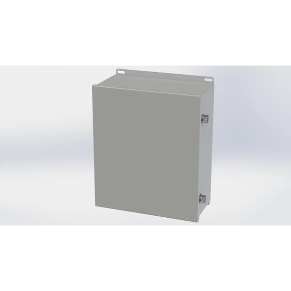 Screw Clamps Electrical Enclosures, 14.13 in H, 6 in D, 12 in W, NEMA 3R, 4, 12, 13, Carbon Steel